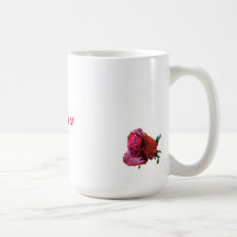 Arrière - plan de blanc de rose rouge tasses à café