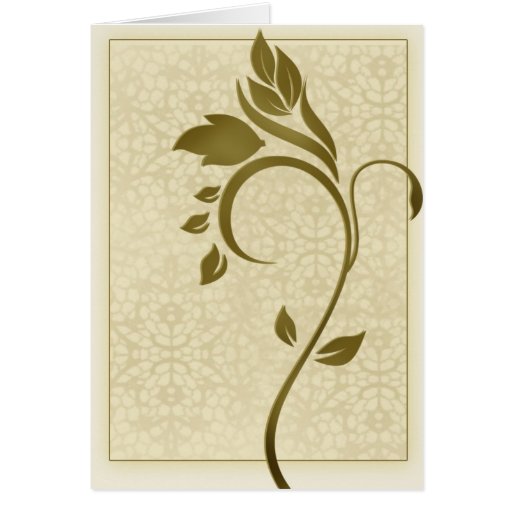 Arrière - plan de damassé avec la fleur de feuille carte de vœux