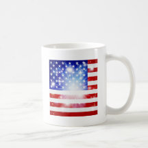 Arrière - plan de drapeau américain tasses à café