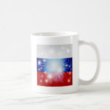 Arrière - plan russe de drapeau tasse à café