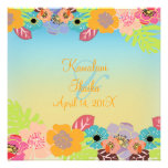 Arrière - plan tropical de plage de mariage faire-parts