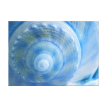 Art abstrait bleu de Shell Digital Impressions Sur Toile