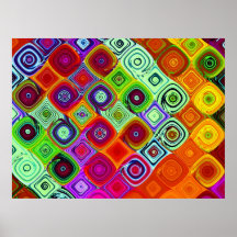 Art abstrait de mosaïque posters