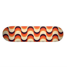 Art abstrait sans couture de rétros années '50 skateboards