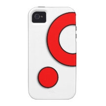 Art "cercles" de vecteur (rouge) iPhone 4 case