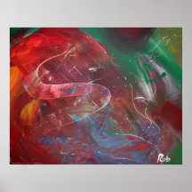 Art contemporain abstrait de supernova affiches