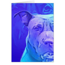 Art contemporain de pitbull carte