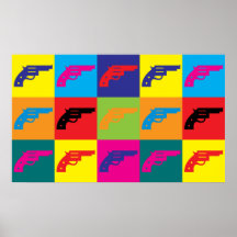 Art de bruit d'armes à feu poster