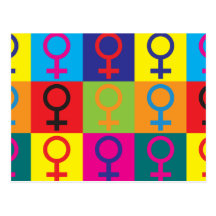 Art de bruit du féminisme carte postale
