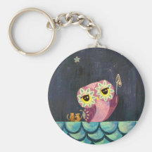 Art de hibou - attrapez une étoile filante porte-clefs
