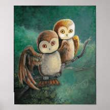 Art de hibou d'amis de hibou posters