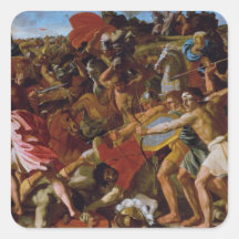 Art de Nicolas Poussin Autocollant Carré