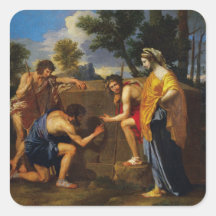 Art de Nicolas Poussin Autocollants Carrés