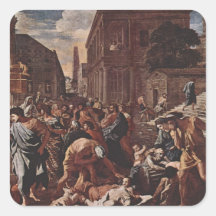 Art de Nicolas Poussin Autocollants Carrés