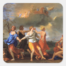 Art de Nicolas Poussin Stickers Carrés