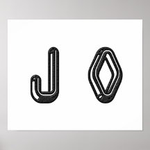 Art de nom de lettre d'alphabet affiches