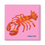 Art de réfrigérateur : Homard de rouge de tinctori magnets