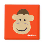 Art de réfrigérateur : Visage de singe magnets