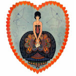 Art deco Dame Heart Fotobeeldje