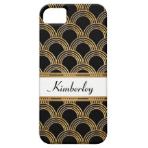 Art Deco Great Gatsby Style Shell Faux Gold iPhone 5 Cover
