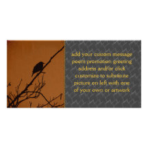 Art d'oiseau photocarte customisée