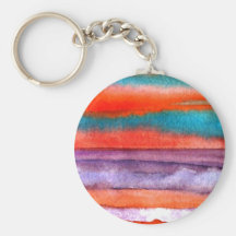 Art doux de ressacs de coucher du soleil de plage  porte-clés