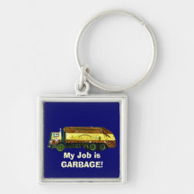 Art drôle Keychain de CAMION À ORDURES d'ÉLIMINATI Porte-clés