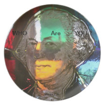 Art et politique - conception de plat de George Wa Assiette Pour Soirée