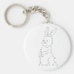 Art heureux de lapin de Pâques ASCII Porte-clefs