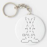 Art heureux de lapin de Pâques ASCII Porte-clés