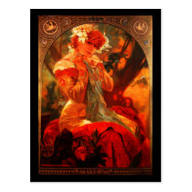 Art-Mucha Carte-Classique 5 Cartes Postales