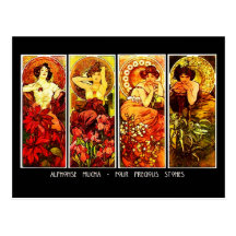 Art-Mucha Carte-Classique/vintage 28 Cartes Postales