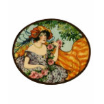 Art Nouveau Girl with Flowers Shirt