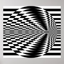 Art op contrastant les cercles concentriques 01 posters