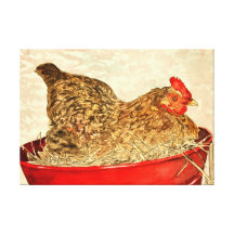 art populaire de poulets de peinture de poulet de  impressions sur toile