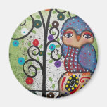 Art populaire par le HIBOU de Lori Everett Aimants