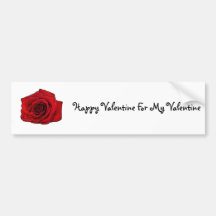 Art rose de Valentine Autocollants Pour Voiture