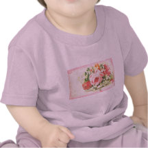 Art rose minable de collage t-shirt