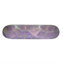 Art rougeoyant de fractale de nébuleuse de fleur skateboard