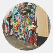 Art urbain de rue autocollants