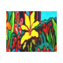 Art. van het Canvas van de hippie het BloemenOntwe Stretched Canvas Print