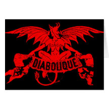 Art vintage d'étiquette de cigare de Satan de diab Cartes