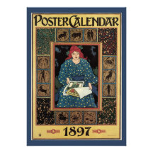 Art vintage Nouveau ; Astrologie, livre de lecture Invitations