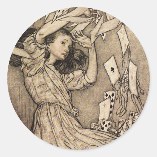 Arthur Rackham Alice au pays des merveilles Autocollants