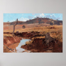 Arthur Streeton - The Creek Poster