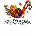Artistic Heartbreaker Swallow Tattoo Bird T-shirts
