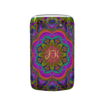 Artistiek caleidoscoop, bloem & monogram blackberry bold cases