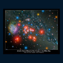ArtistsViewOfMassiveStarClusterInT posters