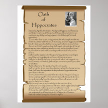 artsen eed van hippocrates poster