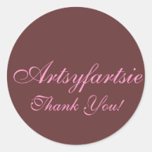 Artsyfartsie, dankt u! - Aangepast Ronde Stickers